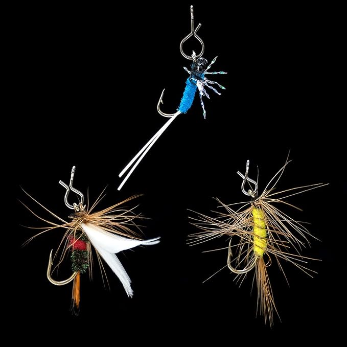 Dr.Fish 50 Pack Fly Fishing Snap 3 Sizes Stainless Steel Quick Change Lure Clip for Fishing Flies, Trout Fishing
