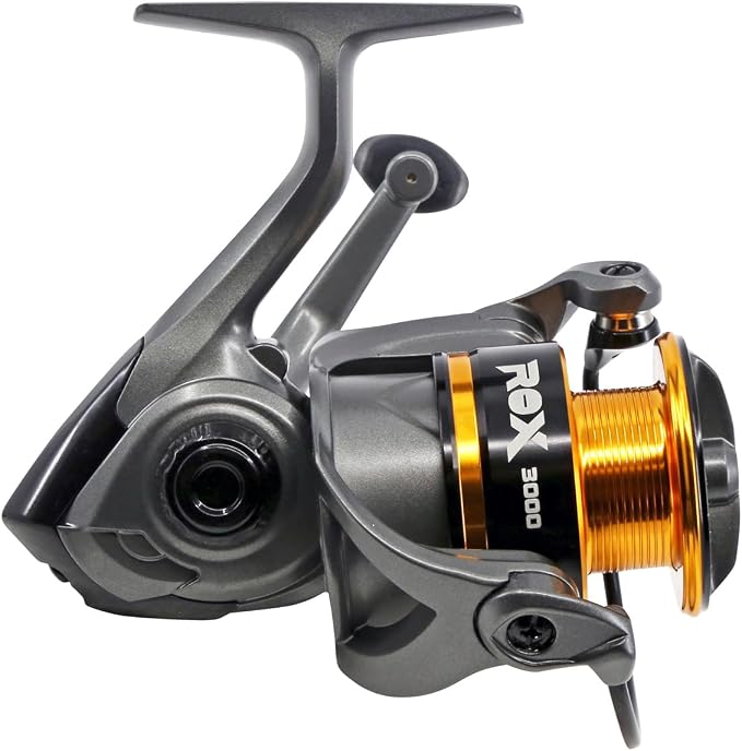 Okuma ROX Spinning Reel – Freshwater Fishing Reel with Multi-Disc Drag, Brass Pinion Gear, Corrosion-Resistant Frame & Aluminum Spool, ROX-3000A