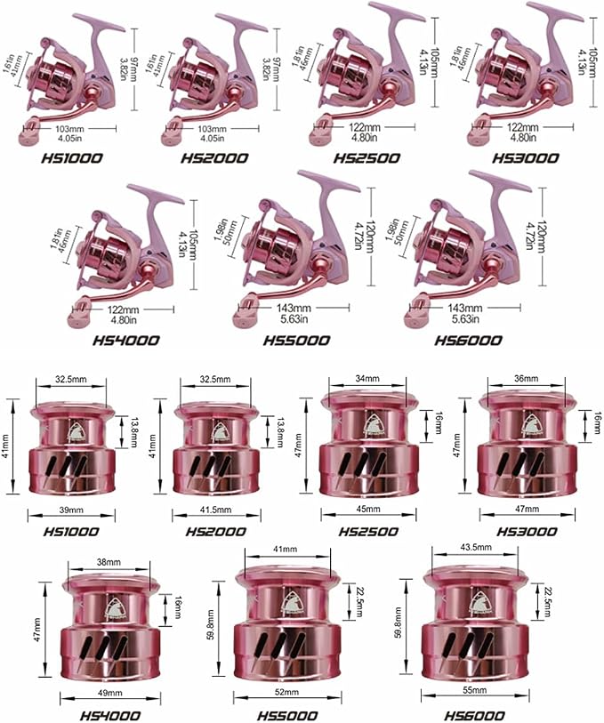 Pink Macaron Fishing Reel, Metal Waterproof Lightweight Fishing Reel - HPCR Rolling Bearings for Smooth Operation