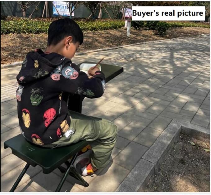 Folding Camping Chair Stool Portable Fishing Stool, Multi-Functional 3 in 1 Folding Chair with Side Table for Outdoor Camping, Hunting, Hiking, Beach, Picnic