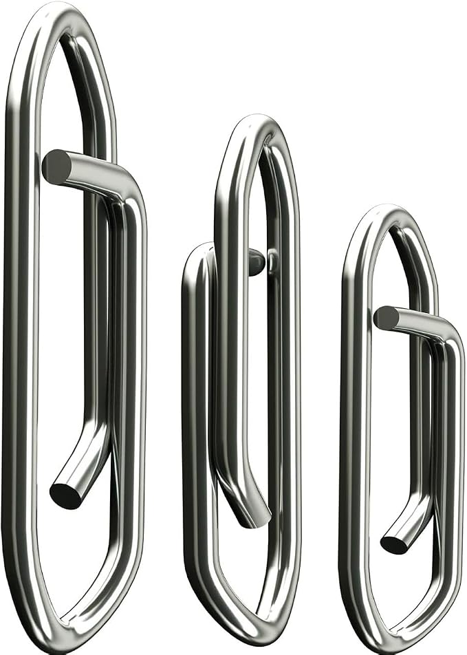 150PCS Heavy Duty Fishing Clips withs, Stainless Steel Fishing Snaps, 3 Sizes (M/L/XL), Corrosion Resistant Quick Connect Fishing Lure Clips for Freshwater and Saltwater Fishing