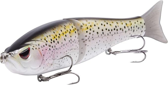 Bassdash SwimShad Glide Baits Jointed Swimbait Bass Pike Salmon Trout Muskie Fishing Lure,3-Pack