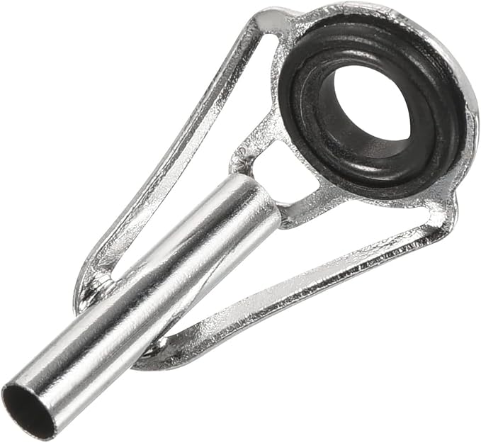 50 Pieces Fishing Rod Tip Repair Kit Rod Tips Kit Replacement for Freshwater Saltwater Rods Stainless Steel Ceramic Ring Guide Replacement Kit