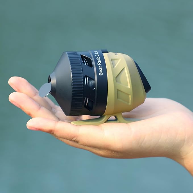 Sougayilang Spincast Fishing Reel,High Speed 3.9:1 Gear Ratio,Trouble-Free Push-Button Bait Casting Design and Reversible Handle for Left/Right Retrieve,Pre-Spooled with Monofilament Line