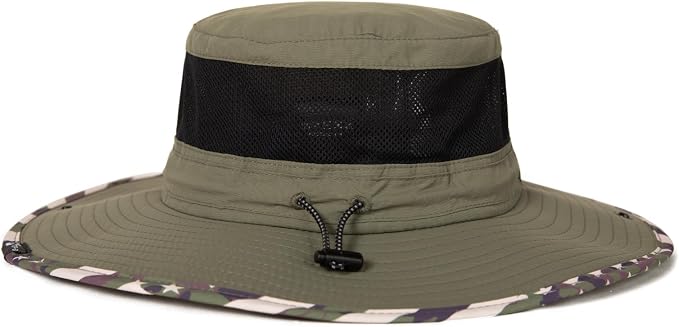 TOP-EX UVCoolix™ Bucket Hat for Men, Cooling Sun Hat Women, UPF 50 Wide Brim Boonie Hats Underbrim Prints, Breathable, M-XXL