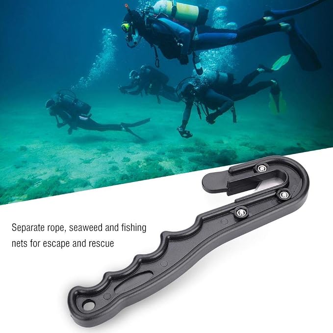 Wbestexercises Ligature Knife,Ligature Knife,PP & High Safety Rescue Cutter,PP & High Safety Rescue Fishing Net Line Cutter Scuba Diving Accessory