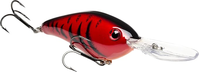 Strike King Pro Model 6XD Fishing Lure, Deep Diving Crankbait, Unique Curved Bill, Free-Floating Rattle Chambers, 1-Ounce, Dives to 19-Feet, Size 1 Treble Hooks