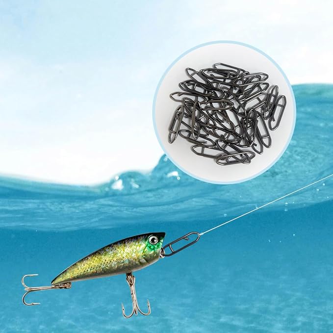 50 Pack Fishing Speed Clips, High Strength Stainless Steel Speed Clip, Fishing Stealth Power Speed Clips, Stainless Steel Quick Change Clip, Fishing Clips Quick Change