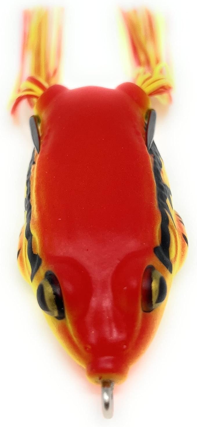 Reaction Tackle Hollow Body Frogs for Bass Fishing - Ultra Realistic Weedless Top Water Frog Lure for Bass, Snakehead, Pike and More - Floating Topwater Fishing Lures - 2 Pack