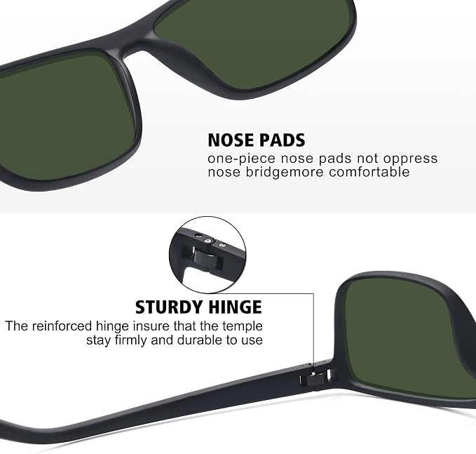 STORYCOAST Polarized Sunglasses for Men Women Classic Square Sports Fishing Running Golf Sun Glasses UV Protection