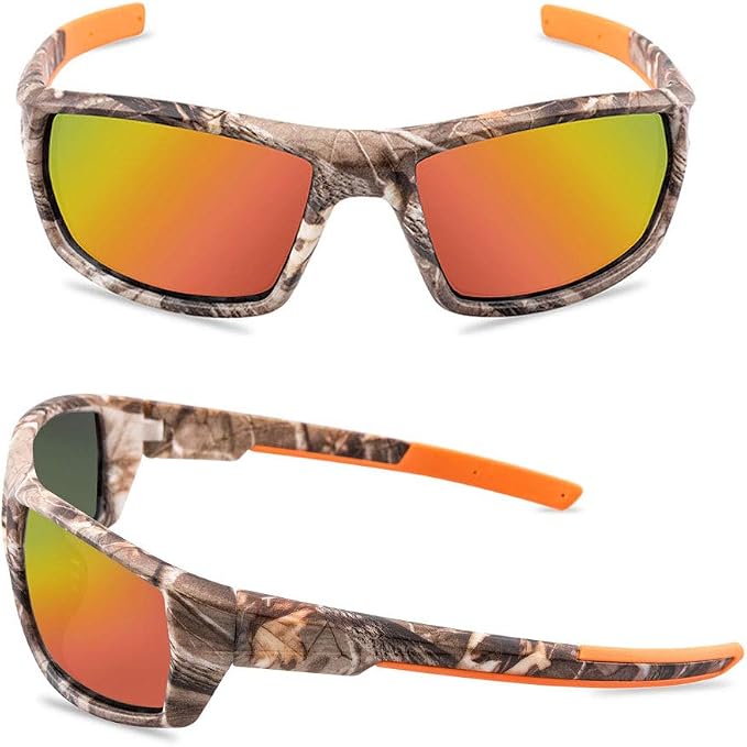 Polarized Camo Sunglasses for Men Women Fishing Sports Outdoor UV Protection Glasses