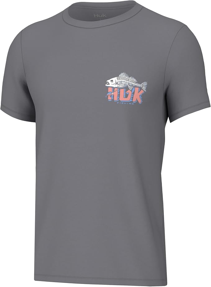 HUK boys Unisex Kids Short Sleeve Performance Tee, Kids Fishing T-shirt