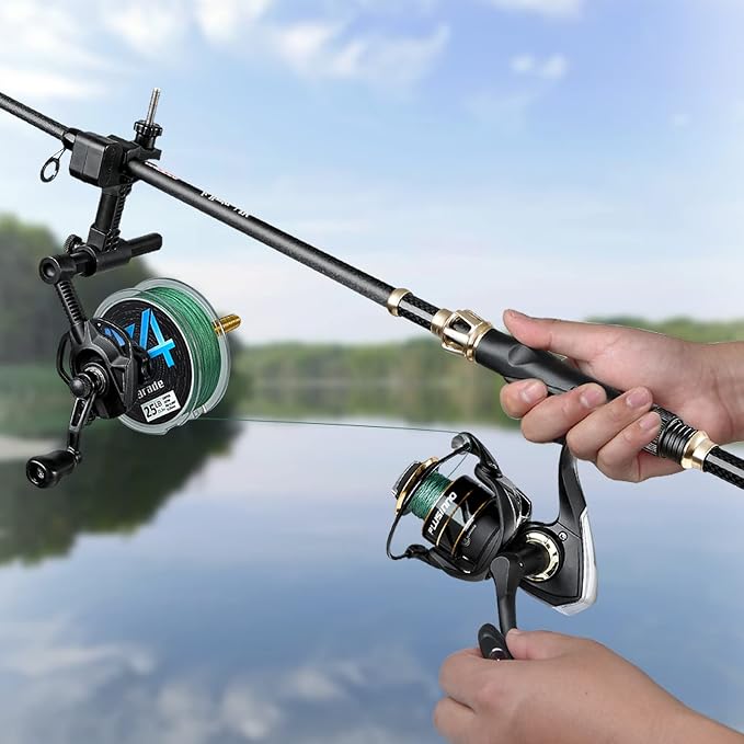 PLUSINNO Fishing Line Spooler For Fishing Reels, Fishing Gear And Equipment Gift For men With Unwinding Function Versatile for Thick & Thin Rods, Works with Spinning Reel, Cast Reel Without Line Twist