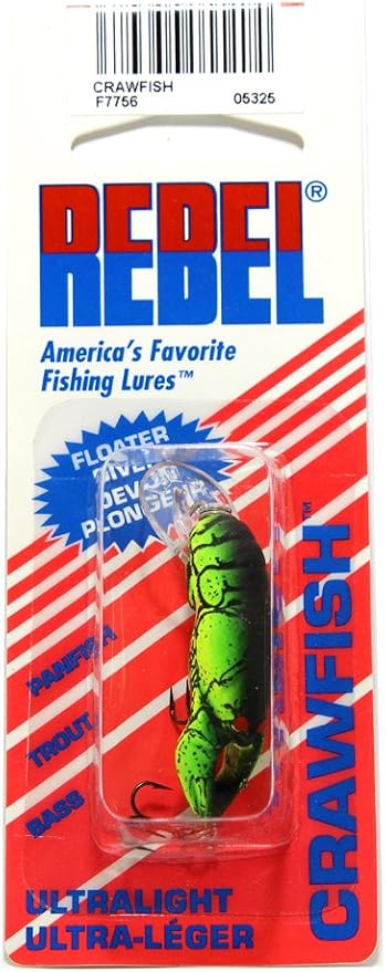 Rebel Lures Original Realistic Crawfish Crankbait Fishing Lure
