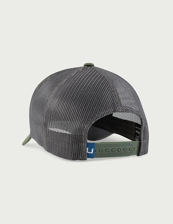 HUK Men's Mesh Trucker Snapback Hat | Anti-Glare Fishing Hat