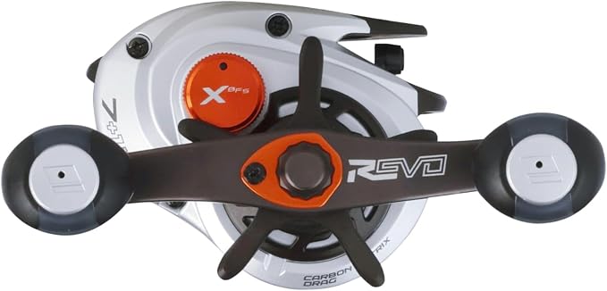 Abu Garcia Revo X BFS Low Profile Reel, Reliable Freshwater Fishing Reel, Lightweight C6 Carbon Sideplates and BFS Tuned MagTrax Braking System, Carbon Matrix Drag System