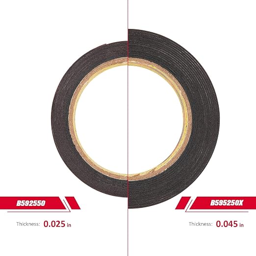 3M Double Sided Tape Heavy Duty 1/4 Inch x 15.4 Ft, Waterproof 5925 Foam Adhesive Mounting Tape for Automotive Trim Car Emblem Badge Vent Visor LED Strip Mirror Wall Décor, Heat & Weather Resistant