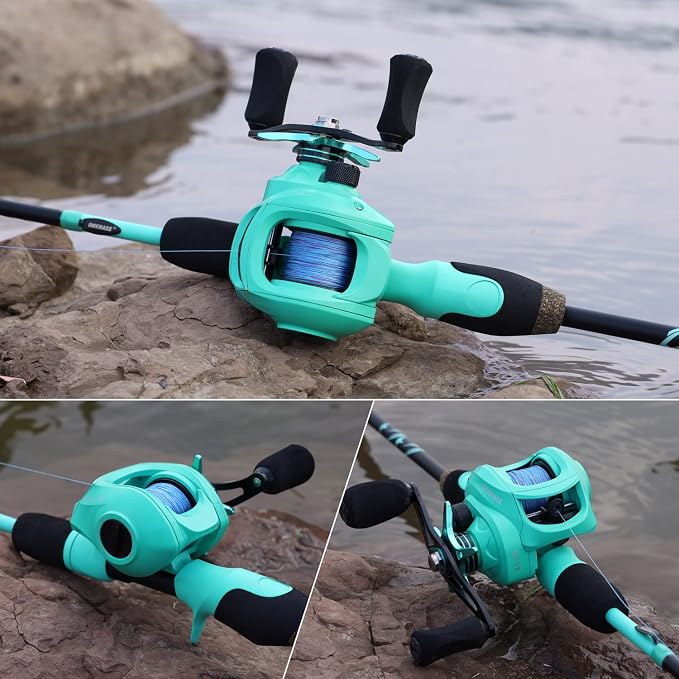 Sougayilang Baitcasting Fishing Reel with 9 + 1 Anti-Reverse Ball Bearings, 8.1:1 High-Speed Gear Ratio Casting Reel