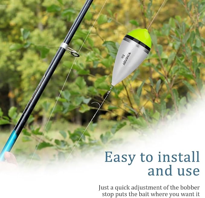 THKFISH Fishing Bobbers Slip Bobbers for Fishing Floats Bobbers for Fishing Balsa Bobbers for Steelhead Fish Float Rigs Freshwater Saltwater Floatage