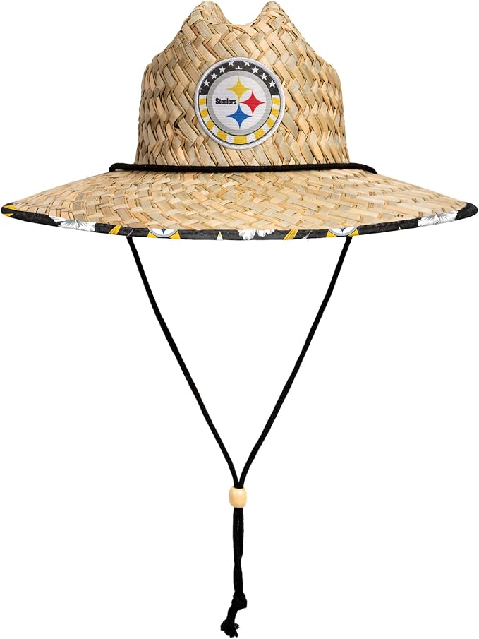 FOCO Men's NCAA College Team Logo Floral Straw Sun Hat