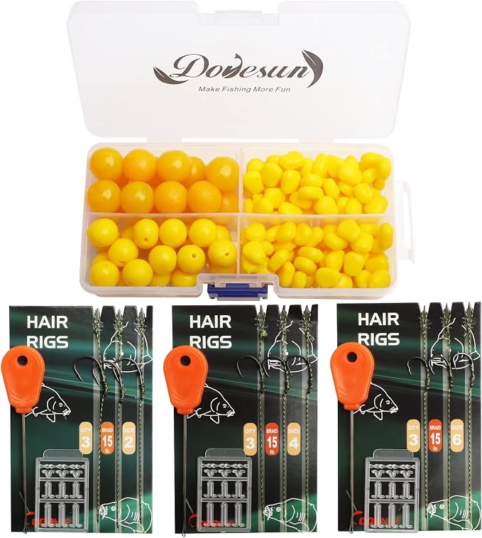 Dovesun 41PCS/151PCS Carp Fishing Hair Rigs Baits Carp Rigs Kit Fishing Equipment Accessories