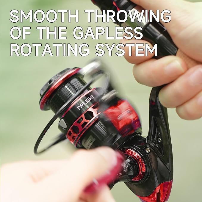 HAUT TON Dolphin Advance Edition Spinning Reel,5.2:1Gear Ratio,22LBS,5+1BB,Backlash Free Bearing,Sealed Drag System,Saltwater,Freshwater Fishing Reels