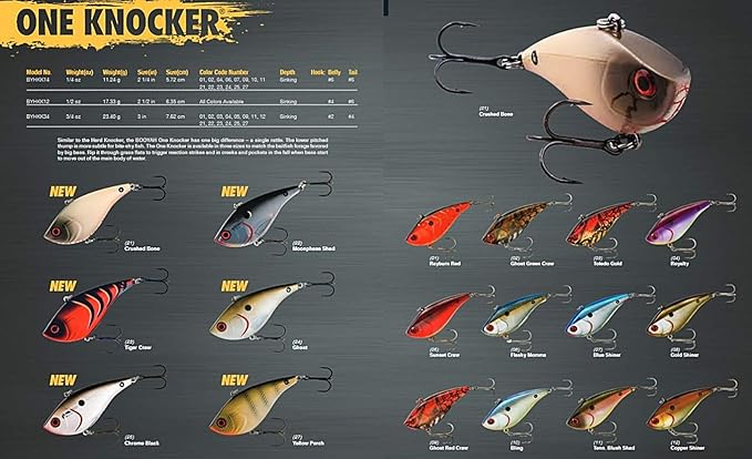 BOOYAH One Knocker Bass Fishing Crankbait Lure
