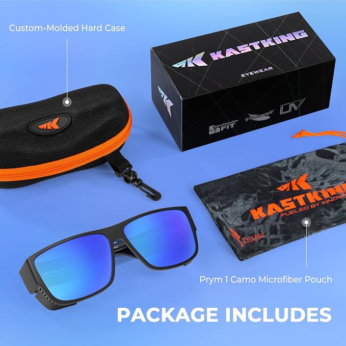 KastKing Comal Fit-Over Polarized Sports Sunglasses With PuriVex Protective Lens Coating, Fishing Driving, UV400, Men Women