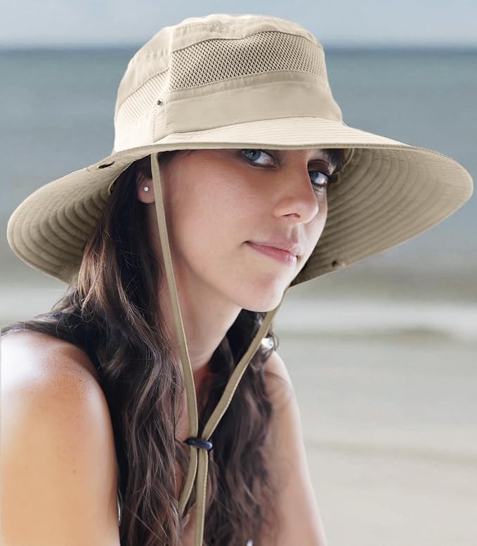 GearTOP Safari Hat for Men Sun Hats for Women UV Protection UPF 50+ Fishing, Gardening, Hiking Hat (22-23 1/2")