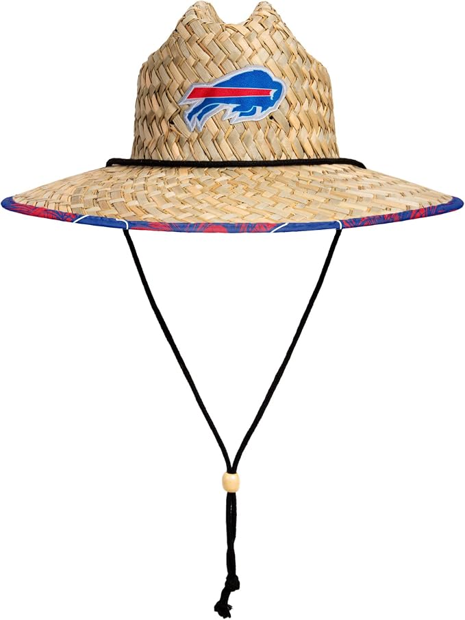 FOCO Men's NCAA College Team Logo Floral Straw Sun Hat