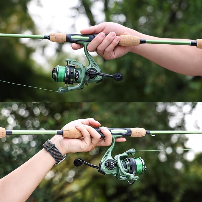 Sougayilang Fishing Rods,24 Ton Carbon Fiber Spinning Rod & Casting Rod Stainless Steel Guides,Lightweight Baitcasting Rod - Two Pieces