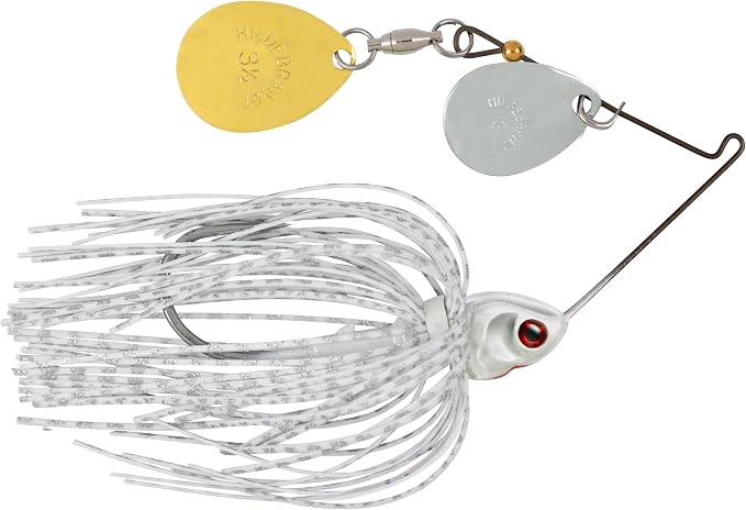 BOOYAH Covert Finesse Double Colorado-White Silver Scale / Pearl Head #3.5 Gold Colorado #3 Nickel Colorado