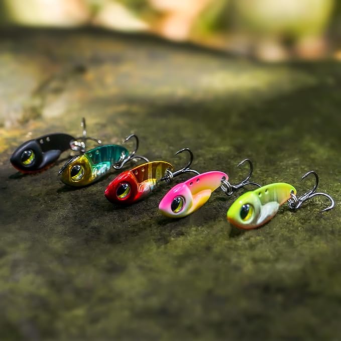 TRUSCEND Vibespinner Easy Catch Fishing Lures with BKK Hooks, Tail Spinner Baits with 4 Actions, Vibrating Swimming Flashing & Jigging for More Bites, Spoon Lures for Bass Trout Crappie Walleye Pike