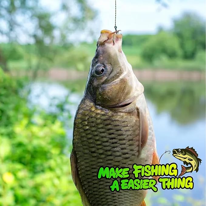 130Pcs Carp Fishing Hair Rigs Kit, 24 High Carbon Steel Curved Shank Barb Hooks, 100 Fake Corn Baits, 2 Line Bait Stoppers & 4 Baiting Needles for Carp Fishing Tackle (#2#4#6#8)