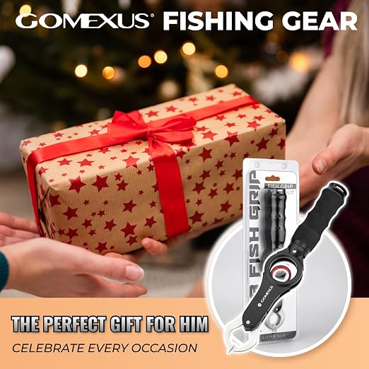 GOMEXUS Fish Lip Gripper with Scale,Max 40lbs Scale,for Safe Handling Fish,Easy Hook Removal-Ideal Fishing Gifts for Men