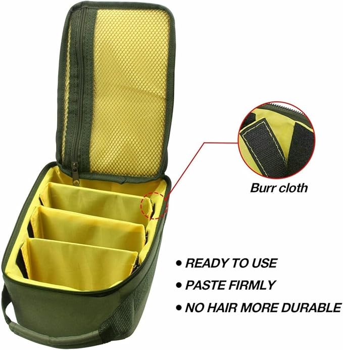 Fishing Tackle Bag Waterproof Fishing Bags Portable Fishing Reel & Gear Bag with 3 Adjustable Dividers for Spinning Baitcasting Fly Reels (Army Green)