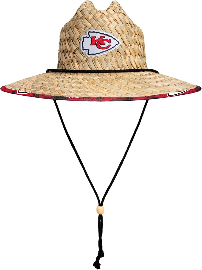 FOCO Men's NCAA College Team Logo Floral Straw Sun Hat