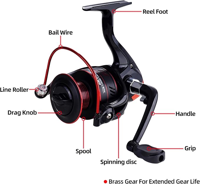 Kilitn Fishing Rod and Reel Combo, Baitcasting Combo Baitcast Reel 5 Foot Durable Fiberglass Telescopic Rod with Fishing Line Full Kits Comfortable Handle