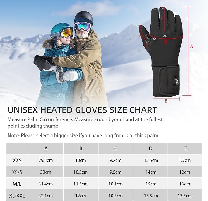 Heated Gloves for Men Women Cold Weather,Electric Rechargeable Gloves,Winter Outdoor Hand Warmer for Camping Hunting Fishing Working Riding Driving Photography