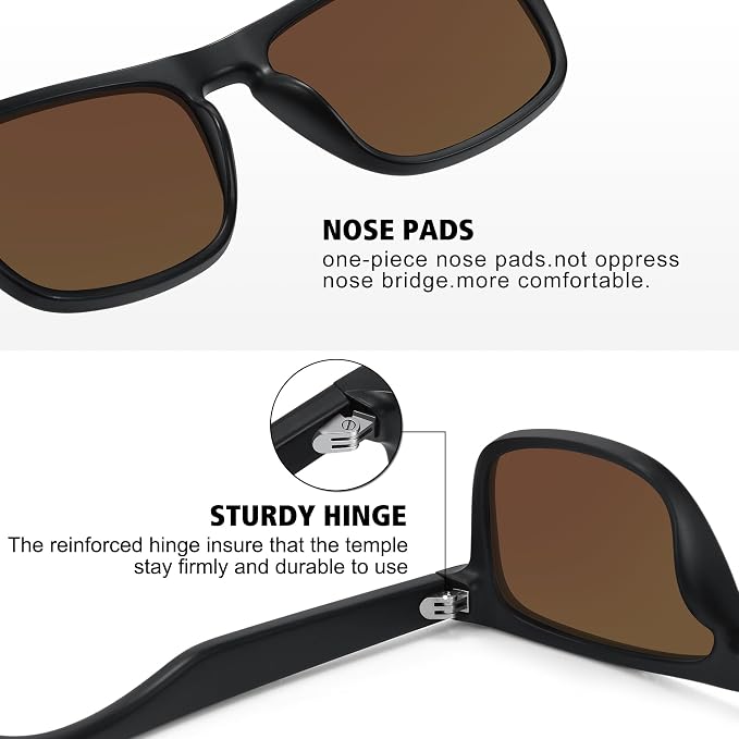 MEETSUN Polarized Sunglasses For Men Women UV Protection Square Frame Sport Fishing Driving Sunglasses