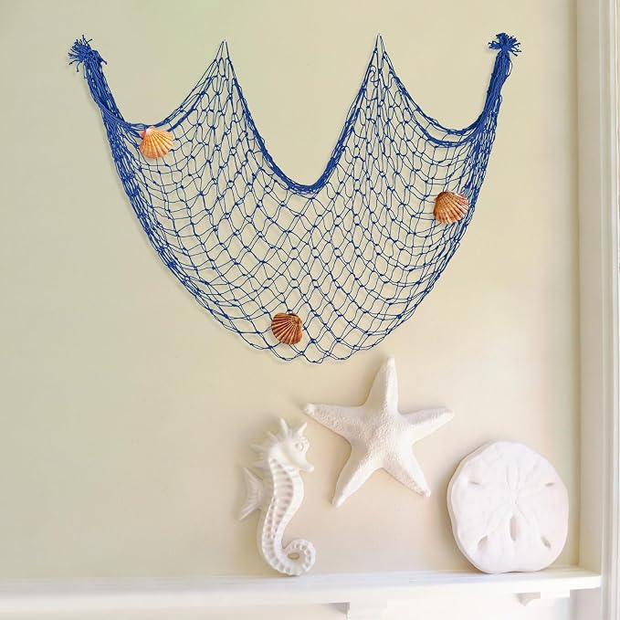 2 Pack Fish Net Decorations for Party