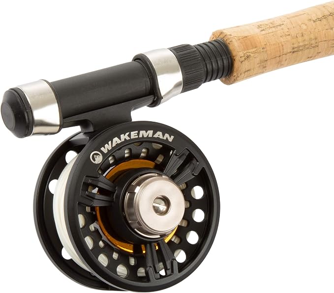 Wakeman Outdoors Fly Fishing Rod & Reel Combo Starter Kit with Case and Accessories