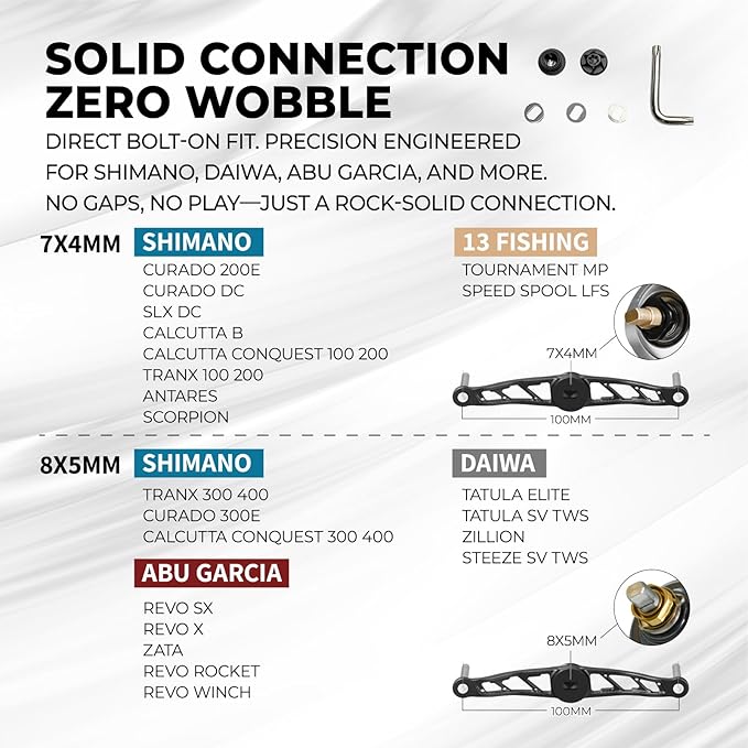 GOMEXUS Power Handle Compatible for Shimano SLX Tranx Daiwa Tatula Zillion Abu Garcia Revo 13 Fishing Baitcasting Reel Carnk Replacement Parts | Bass Fishing