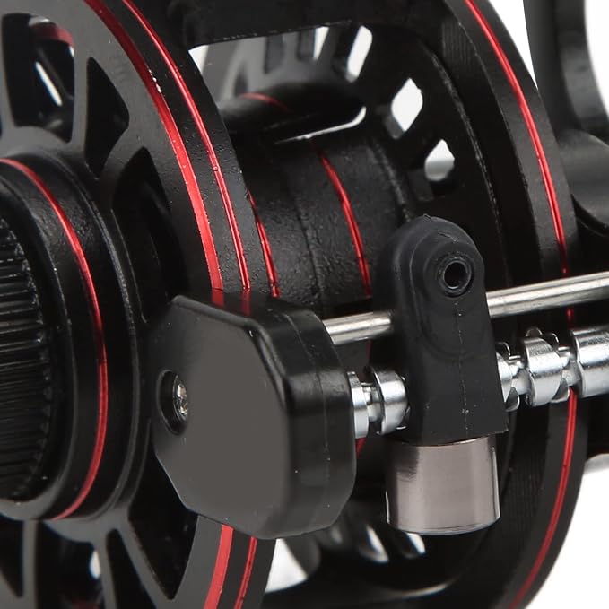 3+1 Bearing All Metal Reel for Ice Fishing Rock Fishing, 5kg/11.0lb Braking Force Wheel Speed Ratio 3.0:1 Double-Speed Fishing Line Reel (Left Hand)