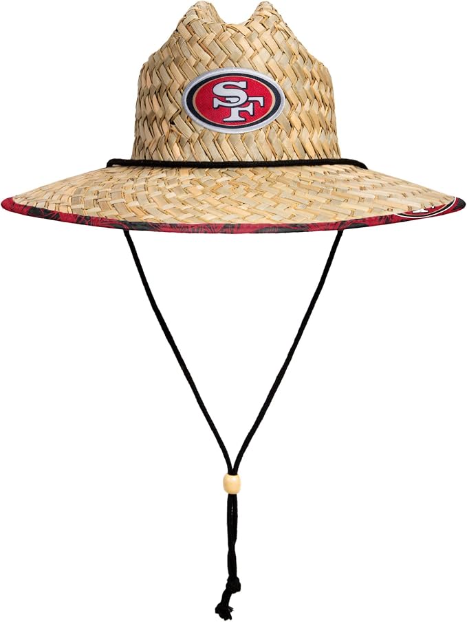 FOCO Men's NCAA College Team Logo Floral Straw Sun Hat