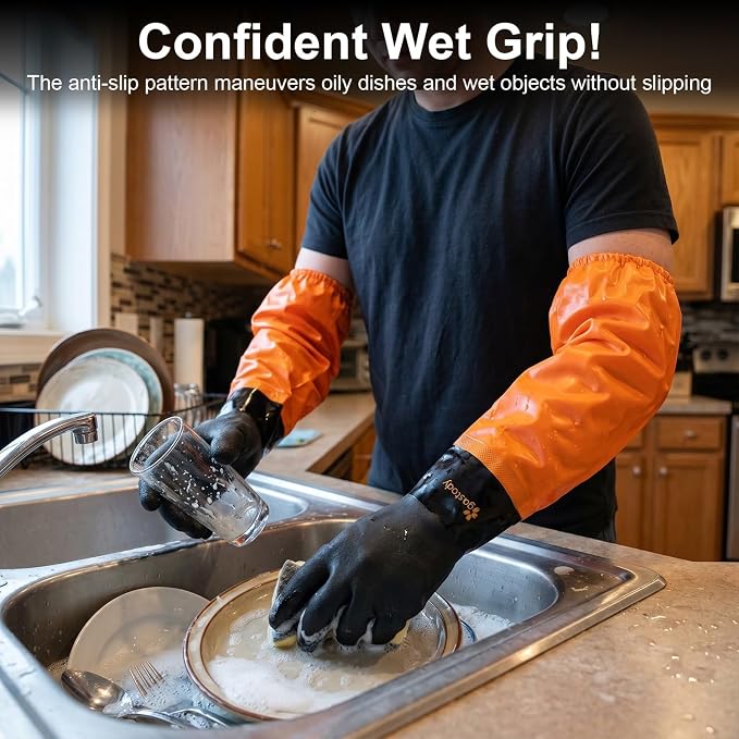 Gastody™ - Chemical Resistant Gloves, Reusable,Heavy Duty Safety Work Gloves,Resist Acid,Oil,Alkali - S-M-L-XL-XXL Size