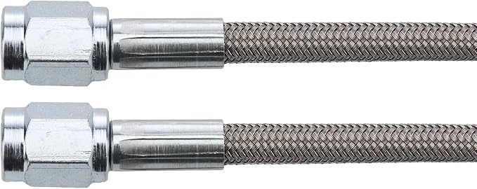 Allstar Performance ALL46300-21#3 Braided Steel Lines With -3 Ends, 21in