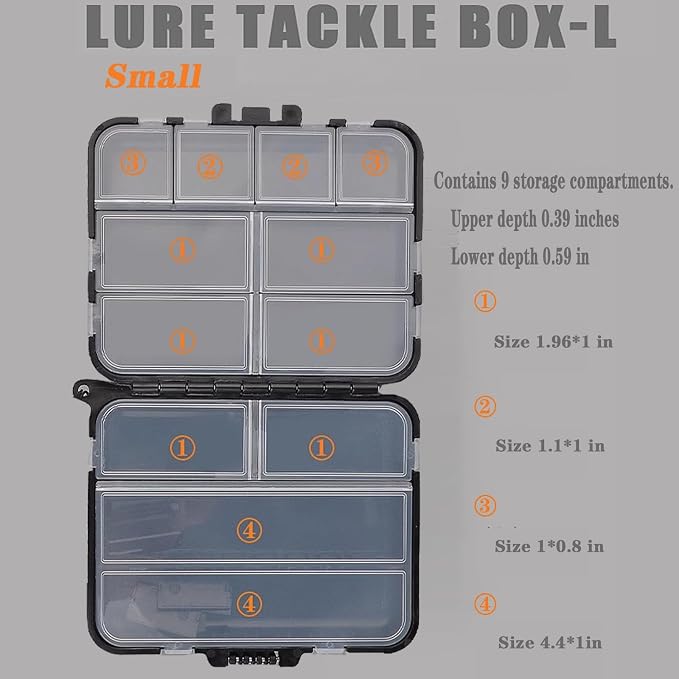 5 Pack Mini Plastic Tackle Boxes for Small Tackle Box Organizer, Ideal for Fishing Storage Containers, Kayak Fly Boxes Large