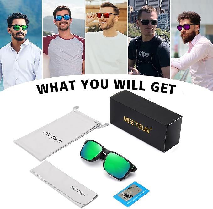 MEETSUN Polarized Sunglasses for Men Women Sports Driving Fishing Glasses UV400 Protection