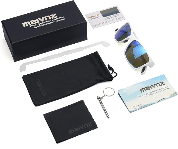 maivnz Floating Polarized Fishing Sunglasses for Men Women, Unsinkable UV400 Sports Glasses for Kayaking, Boating & Surfing